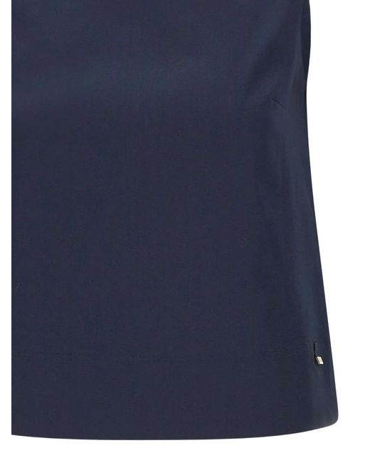 Herno Blue Boat Neck Bows Blouse