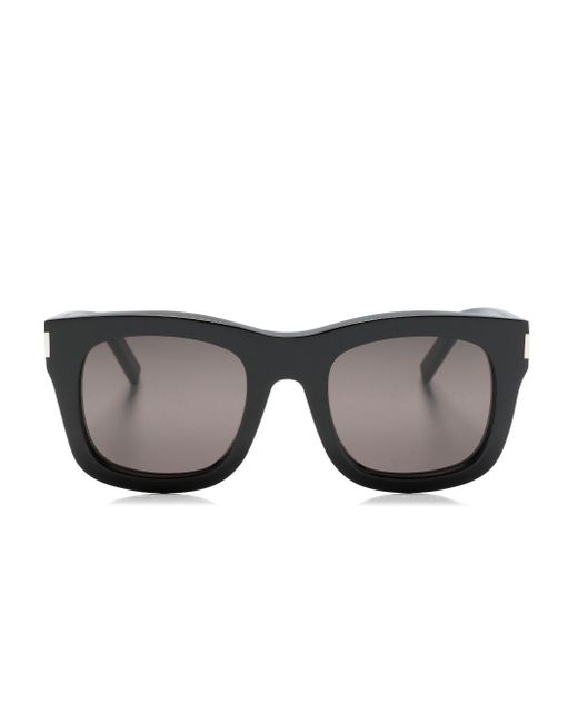 Saint Laurent Gray Monceau Square-frame Sunglasses - Unisex - Acetate