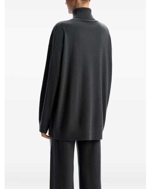 12 STOREEZ Gray Turtleneck Merino-Wool Sweater