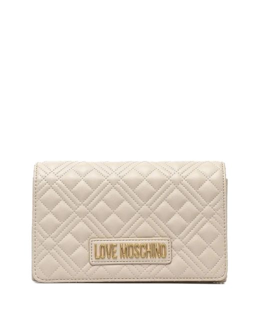 Love Moschino Natural Gesteppte Umhängetasche