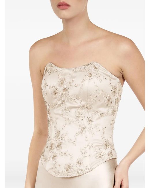 ALEXIA & ANTONIA Natural Embellished Top