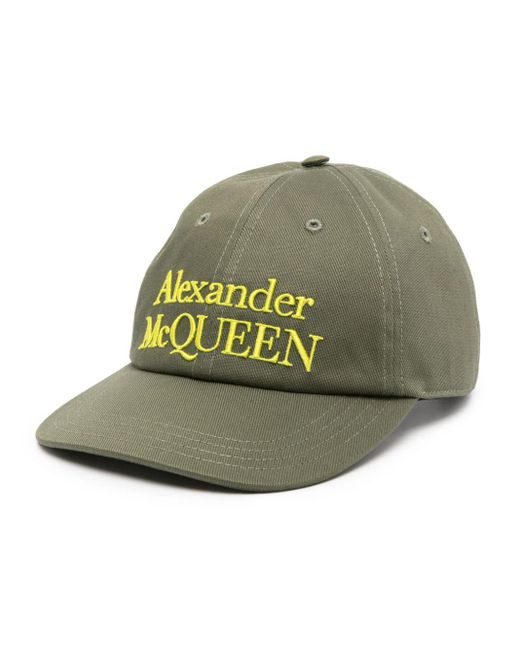 Cappello da baseball con ricamo di Alexander McQueen in Green da Uomo