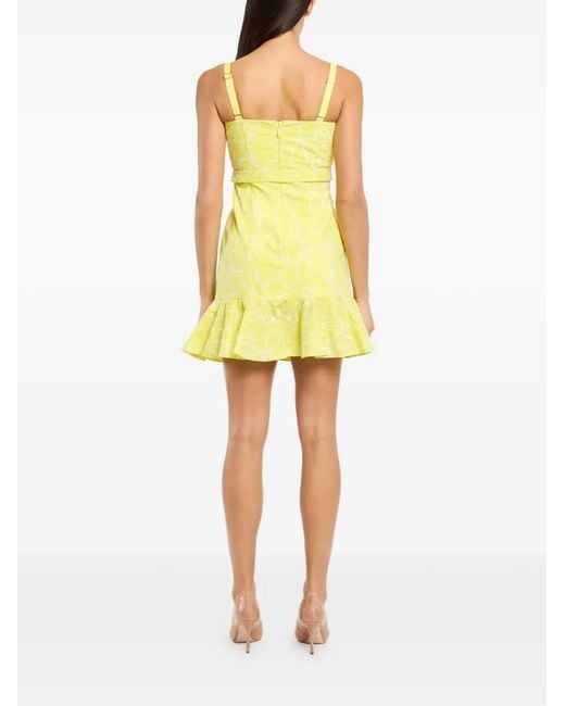 Cinq À Sept Yellow Tonya Belted Dress