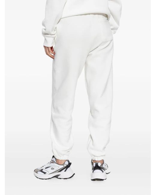 Lacoste White Elasticated-Cuff Track Pants