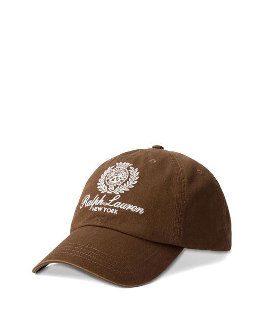 Polo Ralph Lauren Crest Embroidered Cap in Brown for Men | Lyst display picture 3