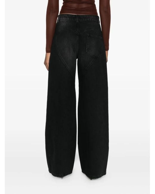 Area Black Crystal-Embellished Jeans