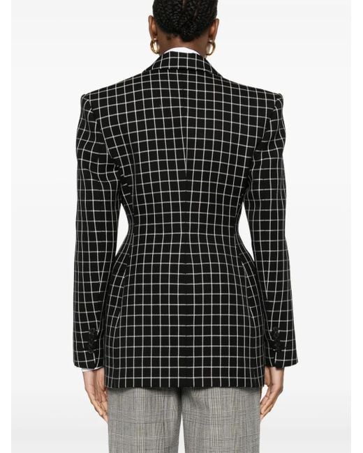 Wardrobe NYC Black Check-Pattern Blazer