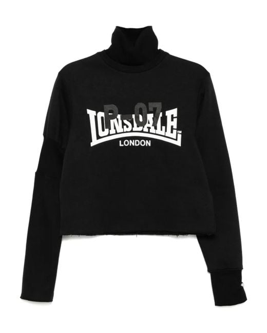 PROTOTYPES Black Slogan-Print Sweatshirt