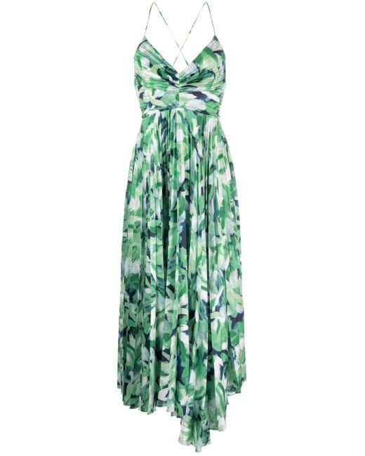 Acler Green Northgate Floral-print Dress