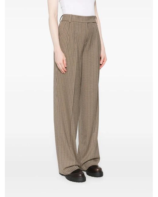 Aniye By Gray Check-Print Trousers