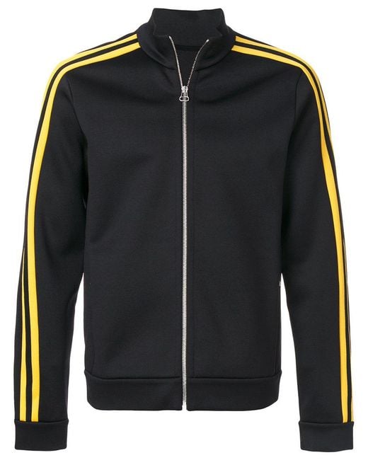 Yellow shop black jacket
