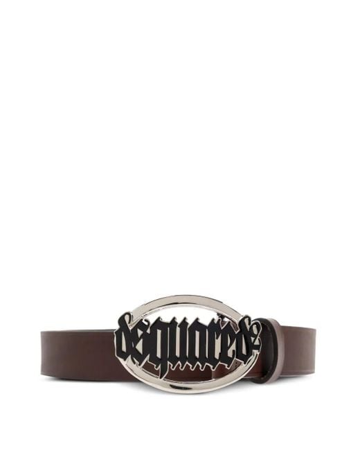 DSquared² Black Logo-Buckle Belt