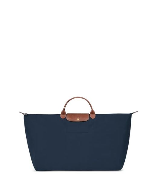 Longchamp Blue Extra Large Le Pliage Holdall Bag