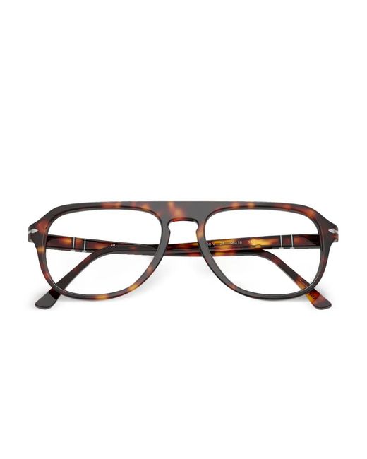 Persol Brown Pilot-Frame Glasses