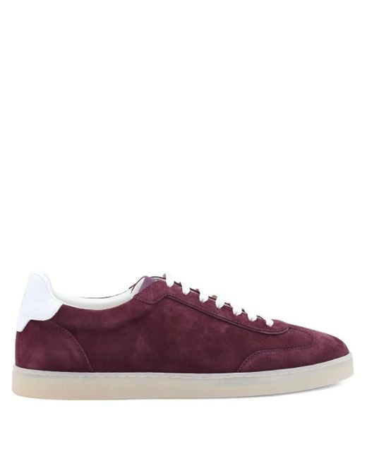 Zapatillas de ante y piel Brunello Cucinelli de hombre de color Purple