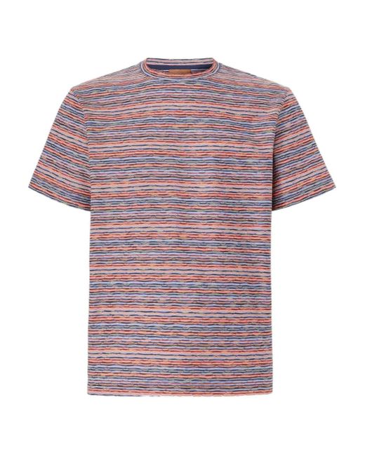 Missoni Rundhals-T-Shirt Mit Zickzackmuster in Pink für Herren
