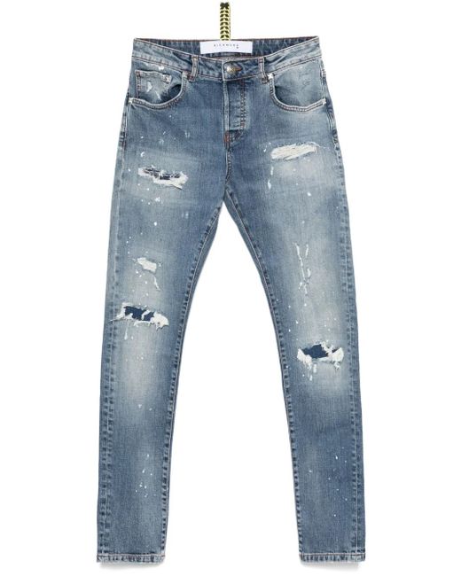 John Richmond Blue Distressed Jeans for men