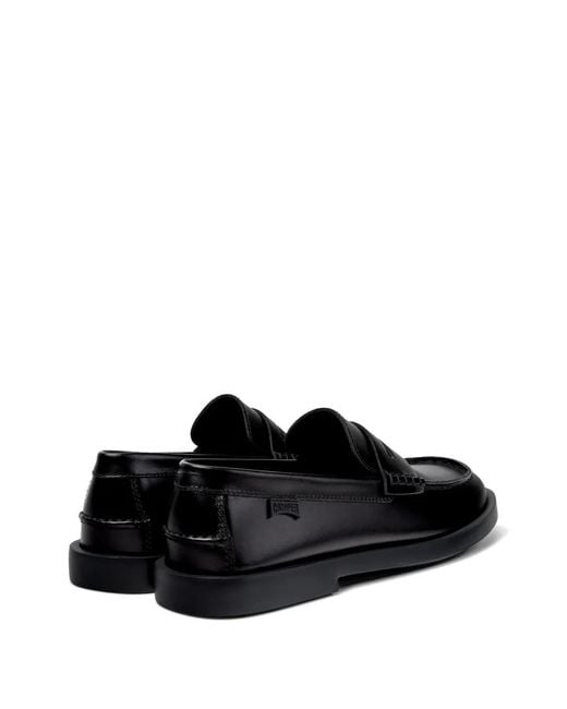 Camper Black Don Leather Loafers for men