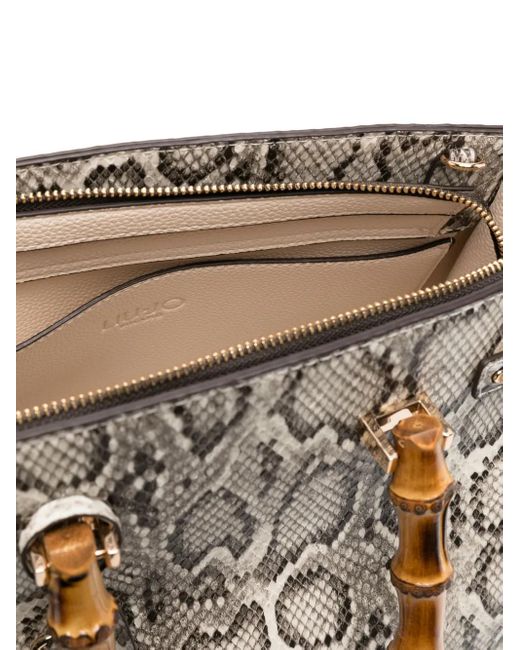 Liu Jo White Shopper mit Schlangen-Print