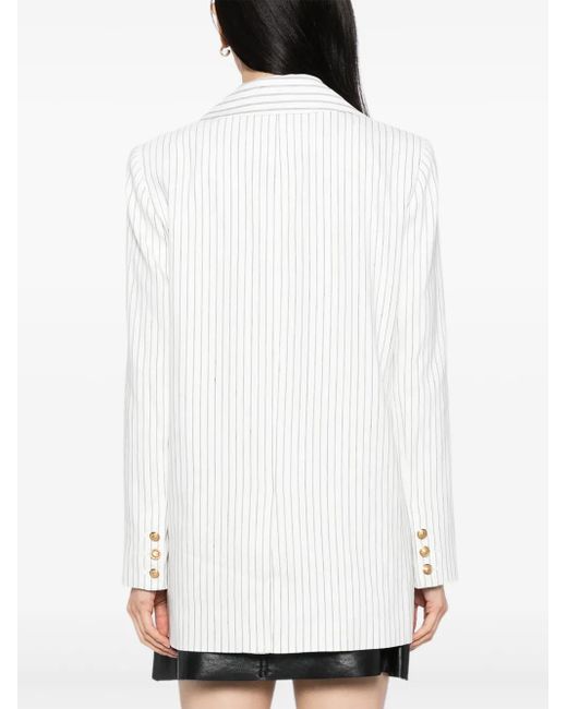 Alice + Olivia White Gestreifter Arias Blazer