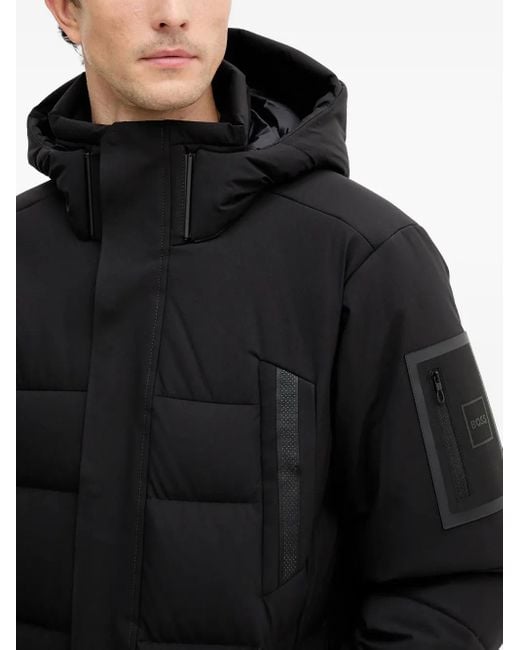 Veste Matelassée À Capuche Boss pour homme en coloris Black