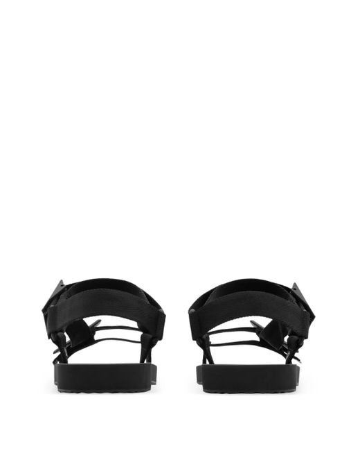 Burberry Black Trek Logo-Debossed Sandals for men
