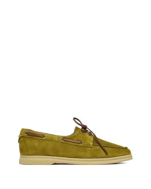 Coccinelle Green Lace-Up Boat Shoes