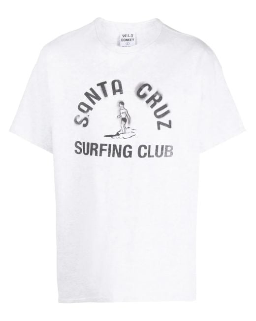 メンズ WILD DONKEY グラフィック Tシャツ White