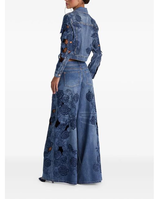 Wide Jeans Alice + Olivia de color Blue