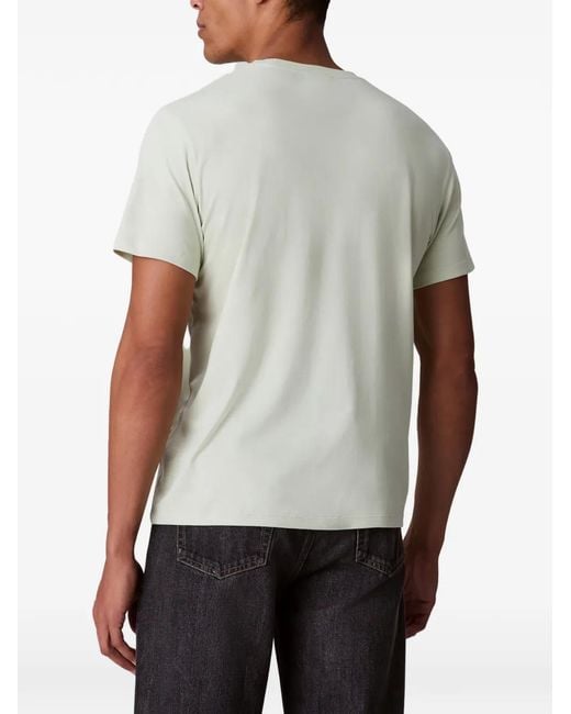 Calvin Klein White Round-Neck Logo-Detail T-Shirt for men