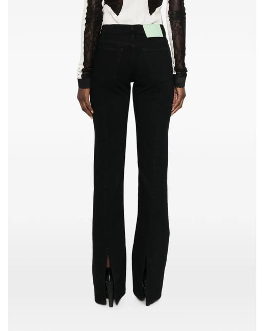 Haikure Black Split-Hem Jeans