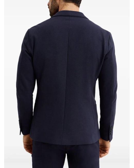 Fay Blue Double-Breasted Pocket Blazer for men
