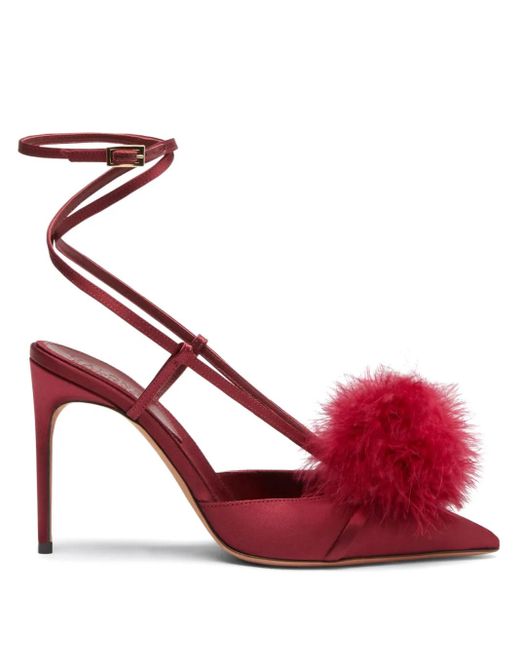 Malone Souliers Red 90mm Rafaella Slingback Pumps