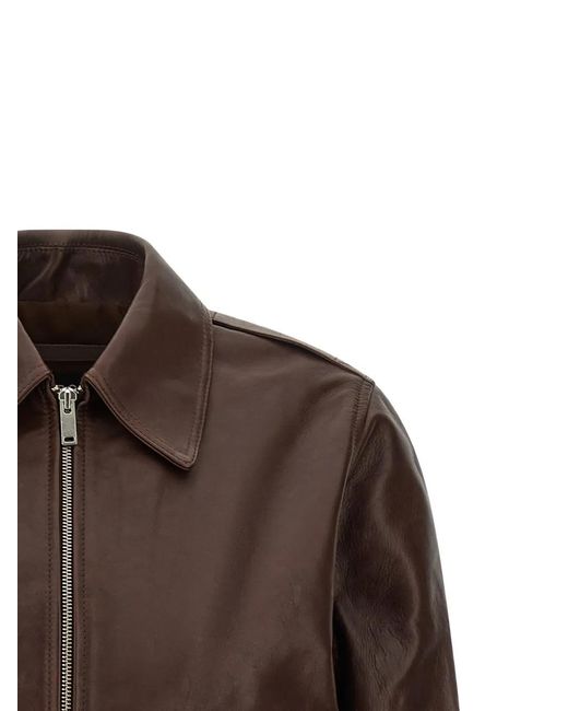 A.P.C. Brown Leather Jacket