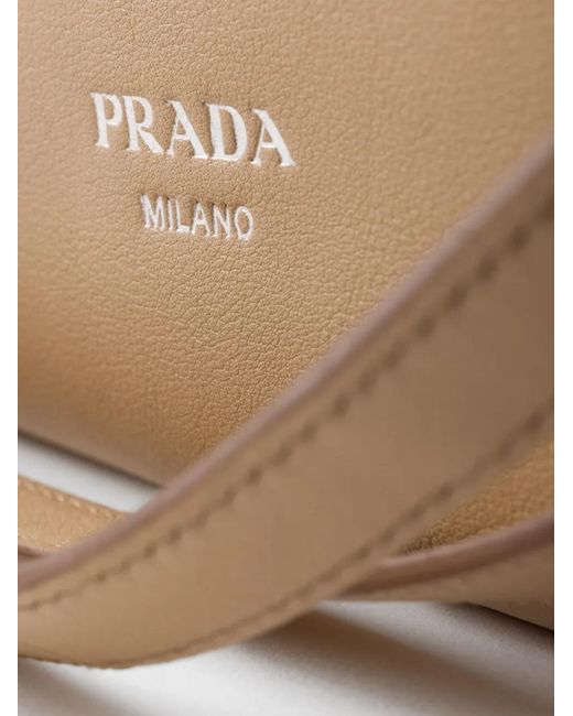 Prada Natural Fold Large Leather Shoulder Bag