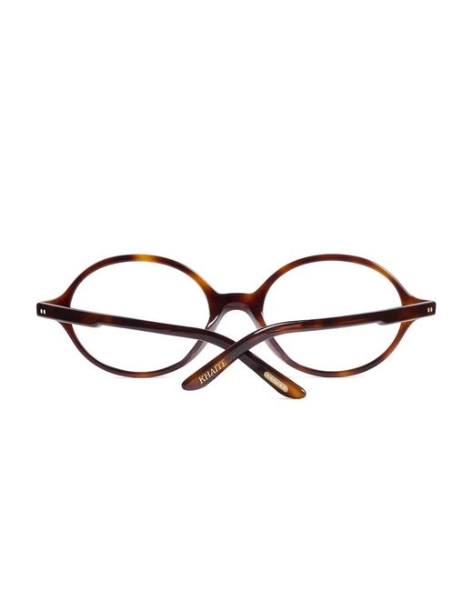 Khaite Brown Oval-Frame Glasses
