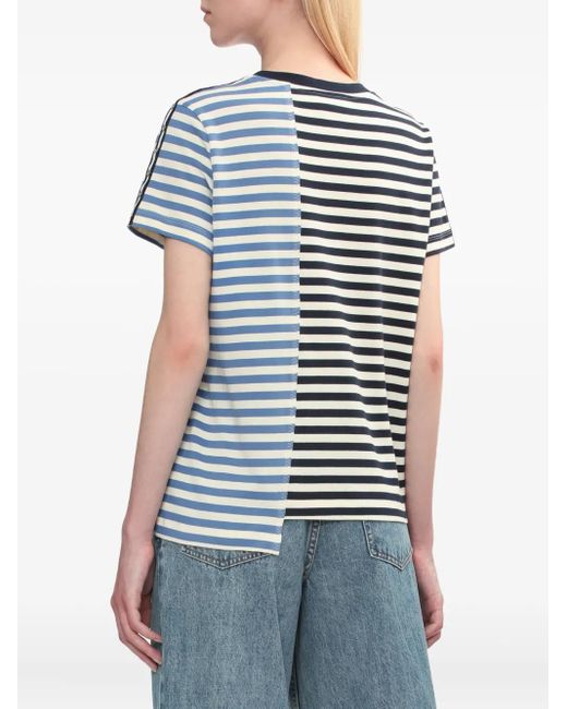 3.1 Phillip Lim ストライプ パネル Tシャツ Blue