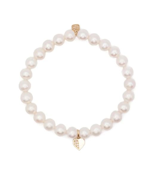 Sydney Evan White 14Ct Pearl And Diamond Charm Bracelet