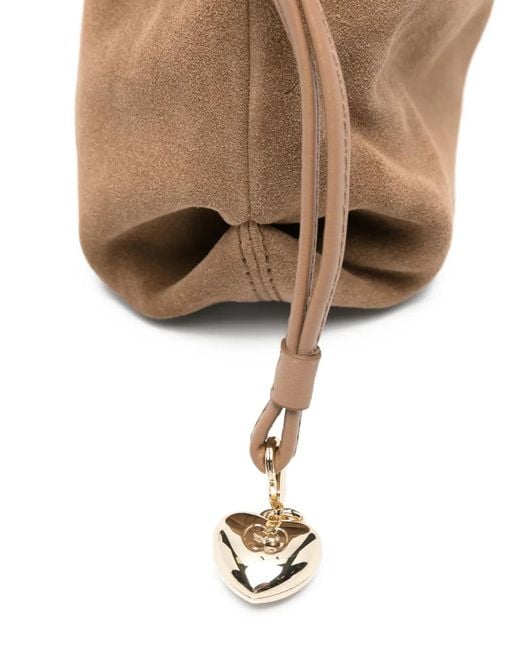 Maje Natural Heart-Charm Shoulder Bag