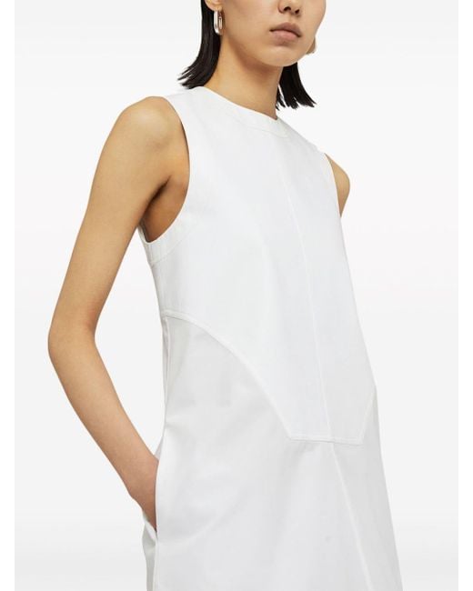 Vestido corto con paneles Jil Sander de color White