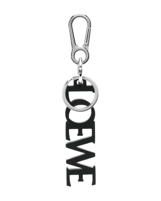 Loewe White Logo-plaque Keyring for men