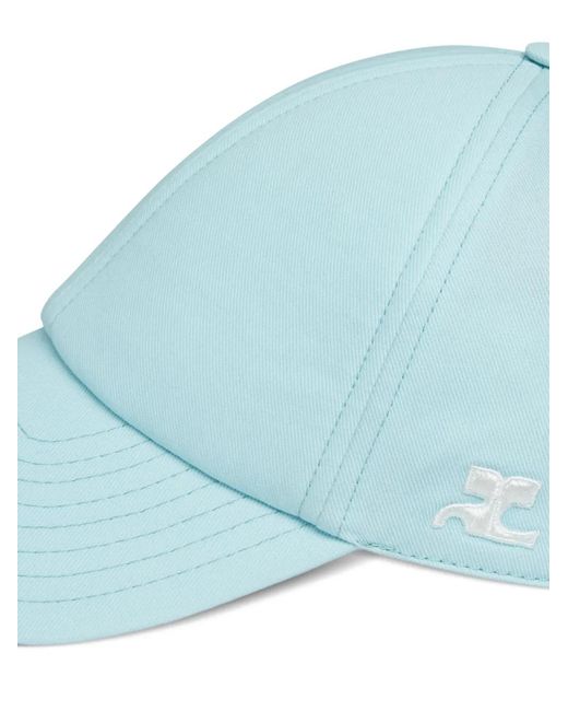 Courreges Blue Logo-Detail Baseball Cap