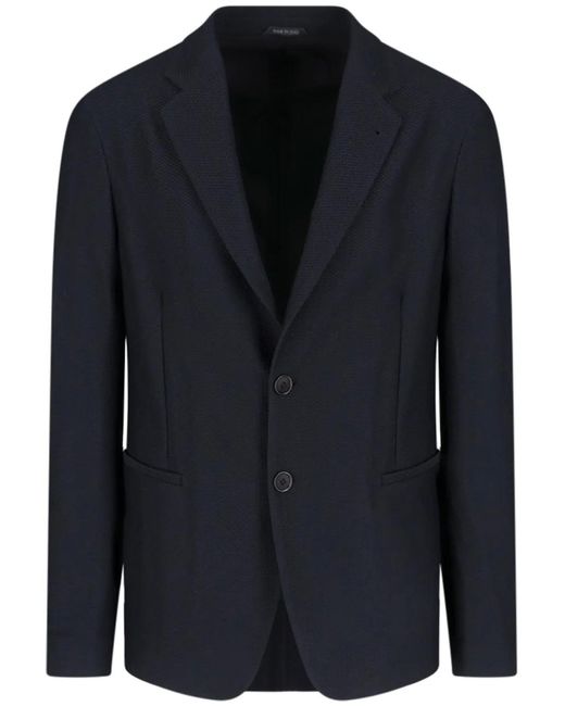 Giorgio Armani Blue Single-Breasted Blazer for men