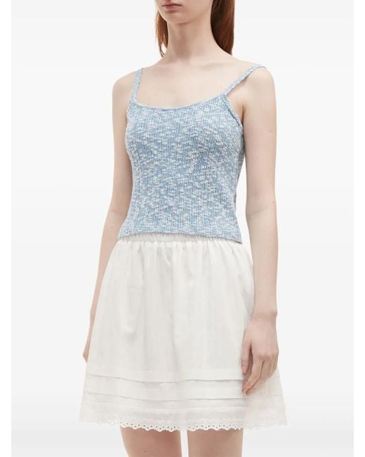 B+ AB Geribbeld Vest in het Blue