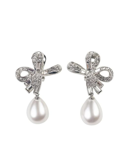 Orecchini Con Perle di Kenneth Jay Lane in White
