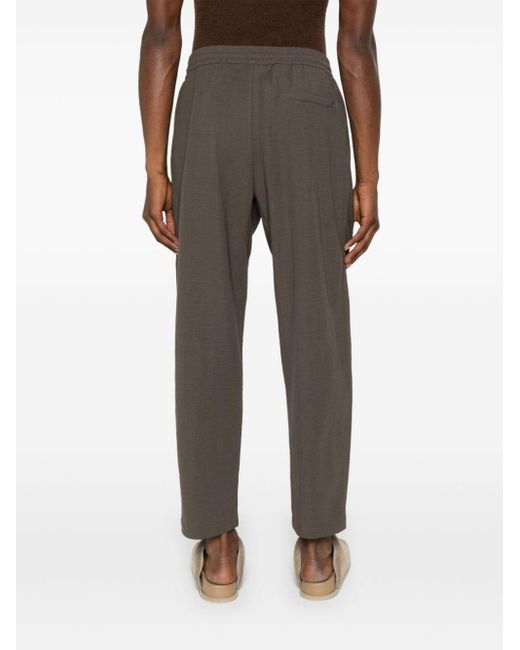 Harris Wharf London Gray Comfort Tapered Trousers for men