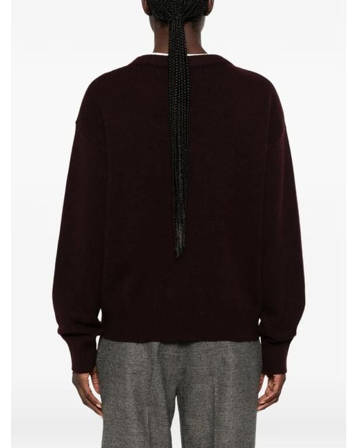 Sandro Brown Pullover Mit V-Ausschnitt