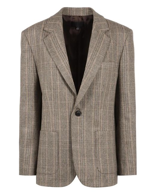 Nili Lotan Brown Checked Lapel Blazer