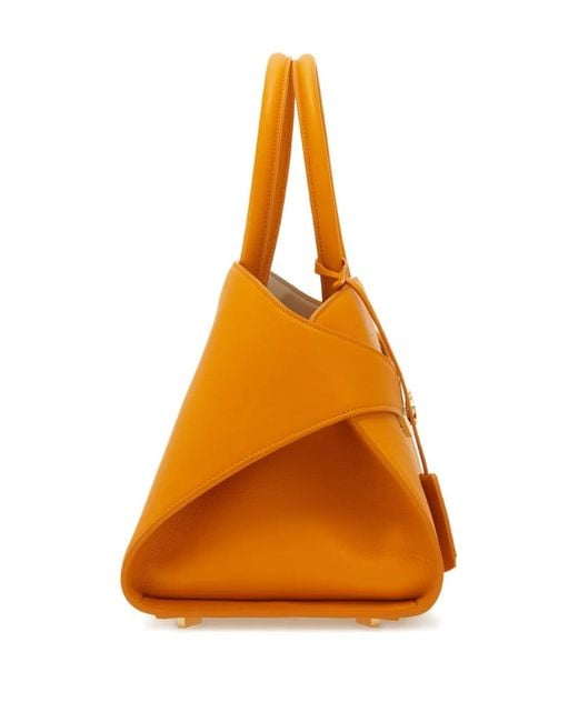 Ferragamo Orange Sac Cabas Shopping Médium