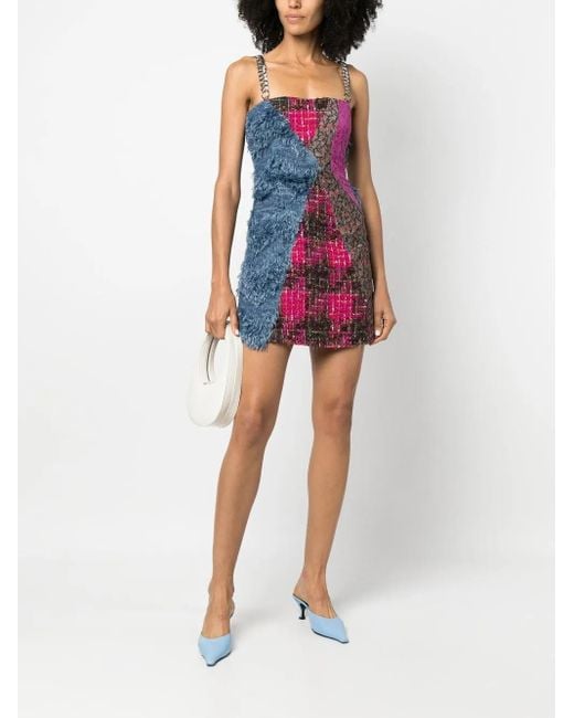 ANDERSSON BELL Pink Patchwork Mini Dress